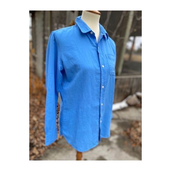Gap Kids Blue Linen Button Down Dress Shirt Sz XXL Youth - Picture 2 of 11